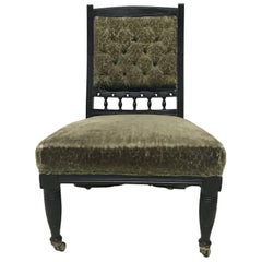  Bruce Talbert for Gillows A Rare Aesthetic Movement Ebonized Nursing Chair