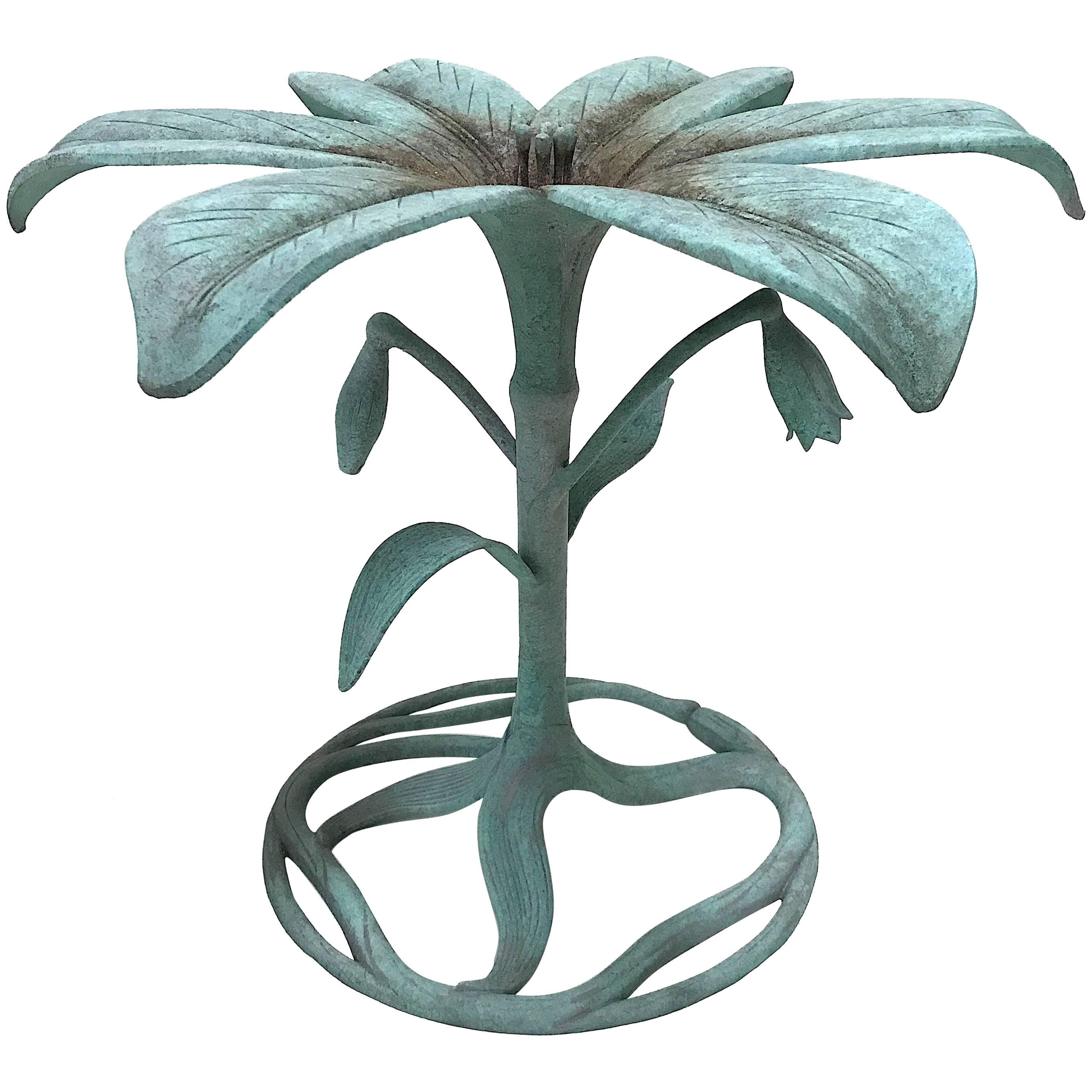 Verdigris Arthur Court ‘Lily’ Dining Table for Garden or Interiors