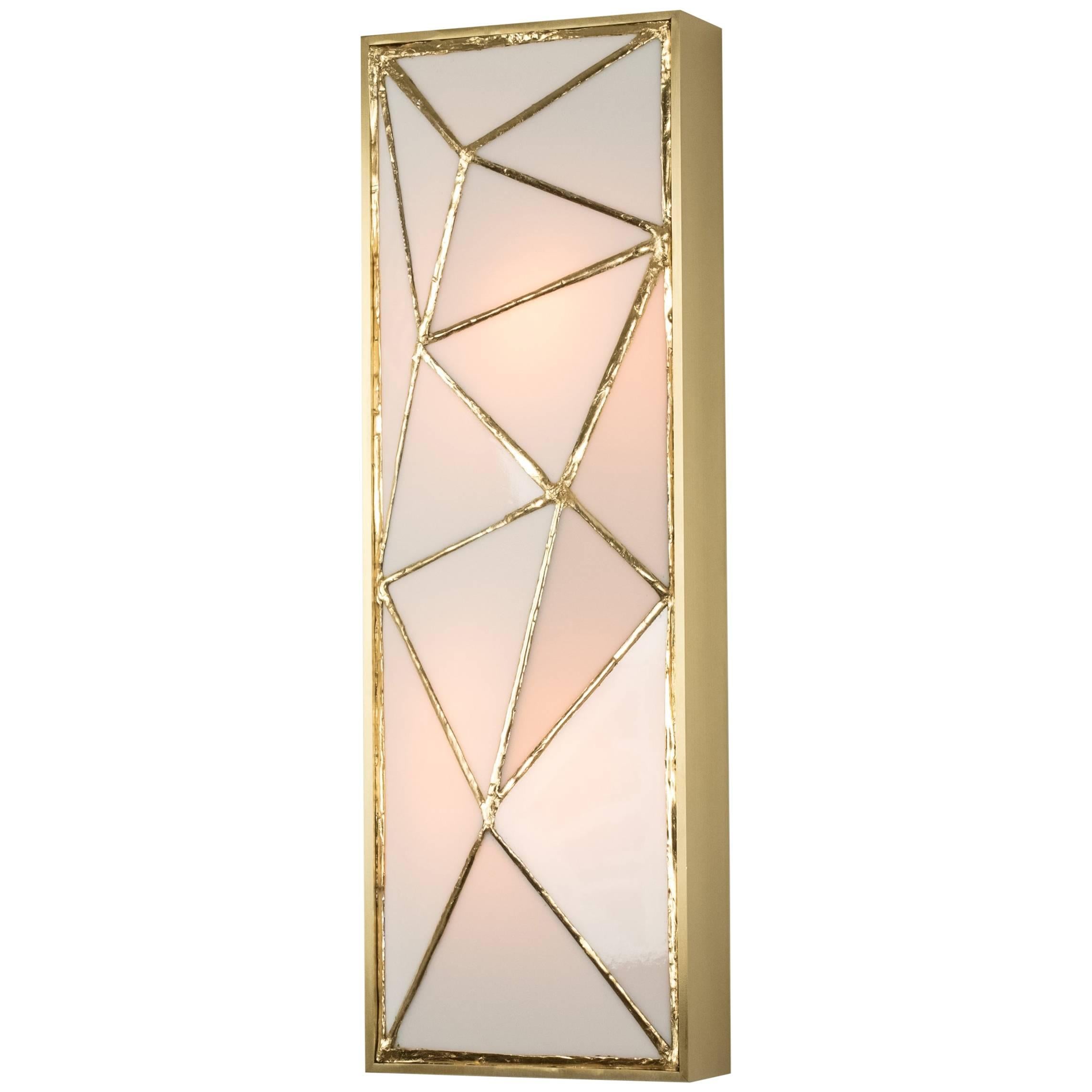 Gem_Gold, Contemporary Wall Sconce in Glass and Brass by Kalin Asenov