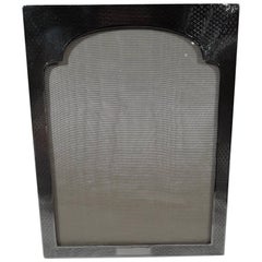 English Art Deco Exotic Moresque Sterling Silver Picture Frame 12