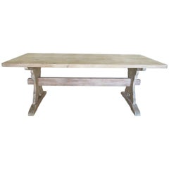 Swedish Lime Washed Trestle Table 6
