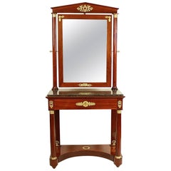 Empire Mahogany Dressing Table in the Manner of Jacob-Desmalter