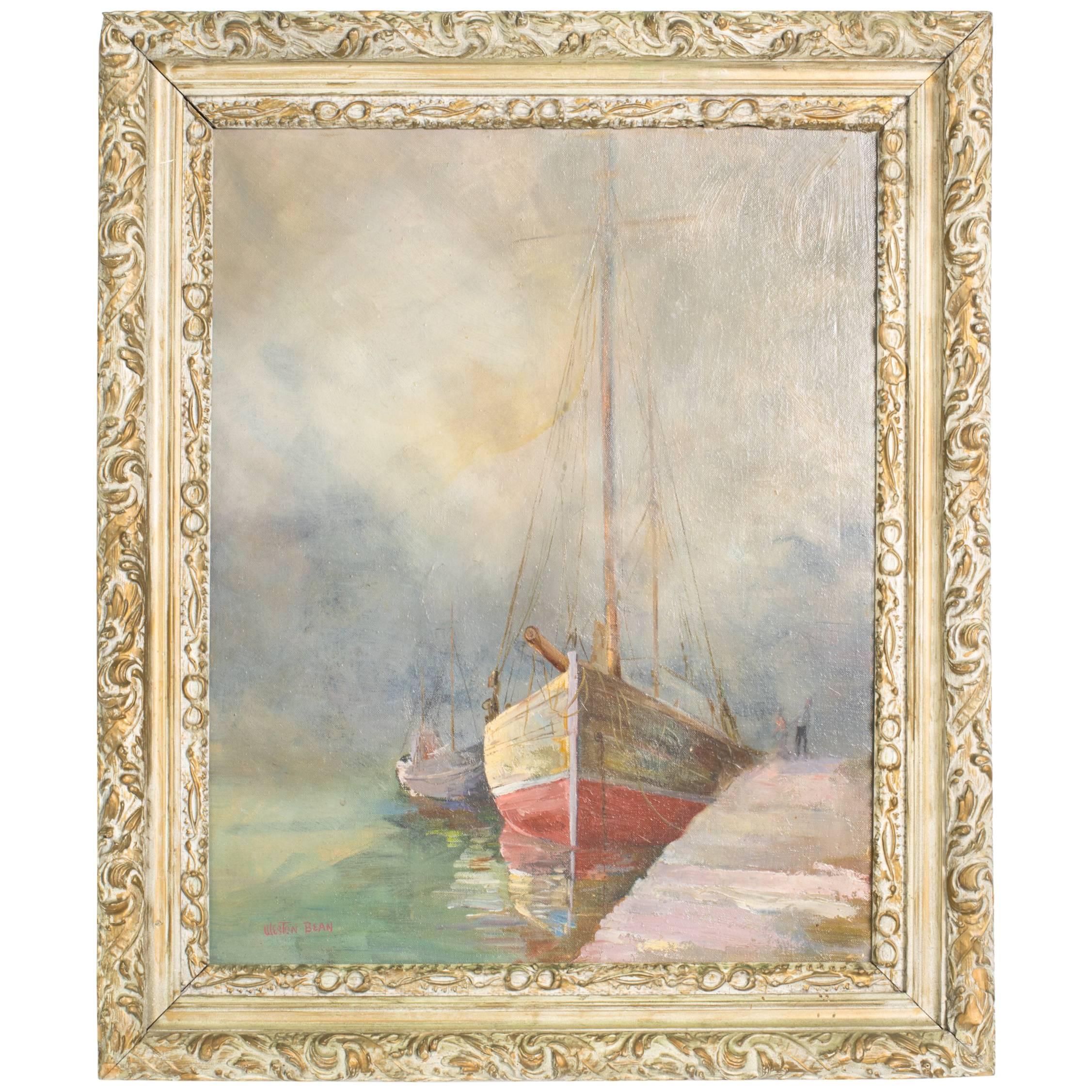 Seascape Sailboat Painting by Weston Bean