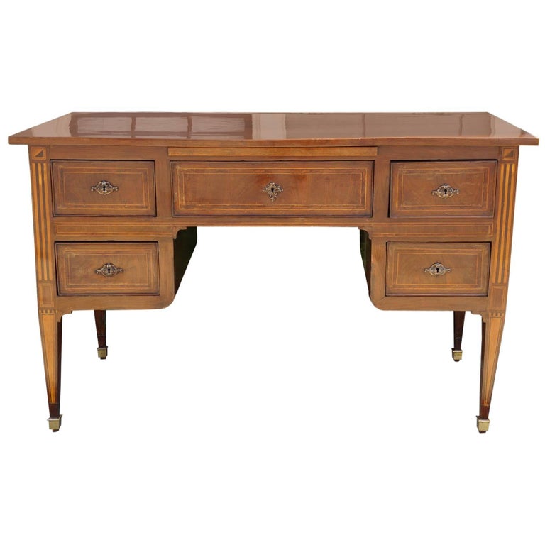 Italian Walnut and Fruitwood Inlayed, Late 18th or Early 19th Century