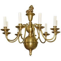 Classic 20th Century Solid Brass Chandelier 2