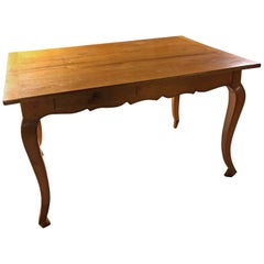 Table French 19th Century Fruitwood with Bread Board Dining Table