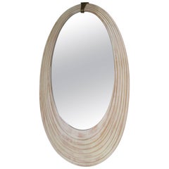 Cerused Oval Mirror