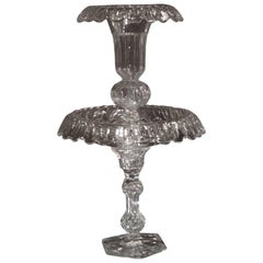 1880 Center Table and its 12 Pieces Cristal Royal Factory Val Saint Lambert