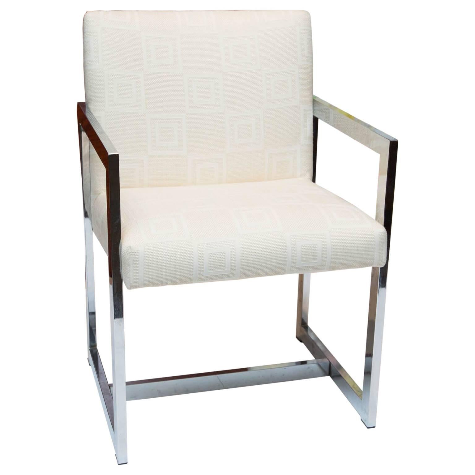 Mid-Century Modern Chrome Armchair For Sale