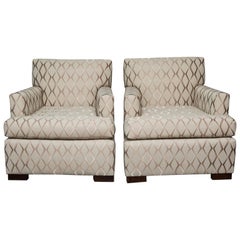 Pair of Tuxedo Lounge Chairs 5