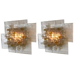 Pair of Sconces Pavo by Poliarte, Italy, 1970s