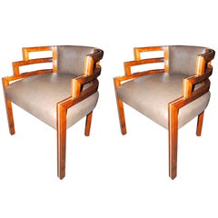 KEM Weber Style Art Deco Side Chairs 3