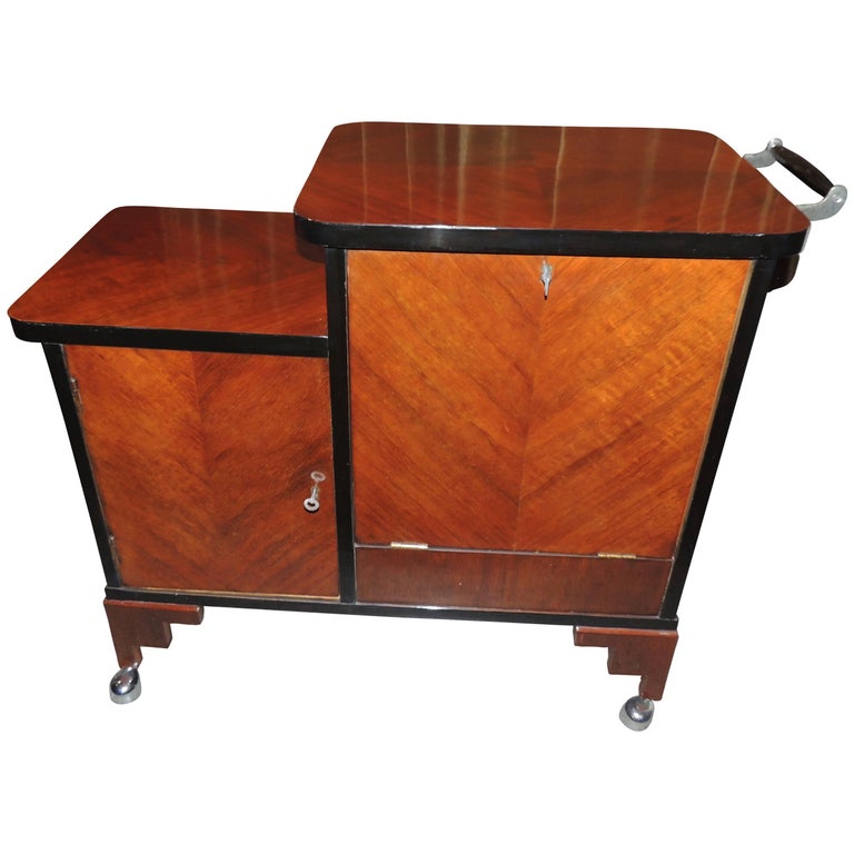 Art Deco Rolling Bar Cart at 1stDibs