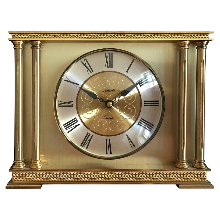 Atlanta Brass Mantel Clock at 1stDibs brass mantel clocks