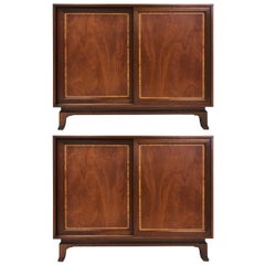 Pair of John Widdicomb Mahogany Inlaid Chests 7