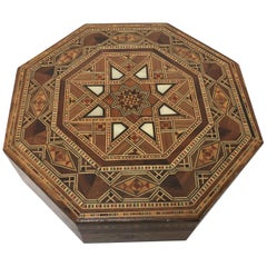 Middle Eastern Syrian Inlaid Marquetry Mosaic Octagonal Jewelry Box 11