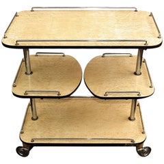 Art Deco High Style Drinks Trolley Cart 4