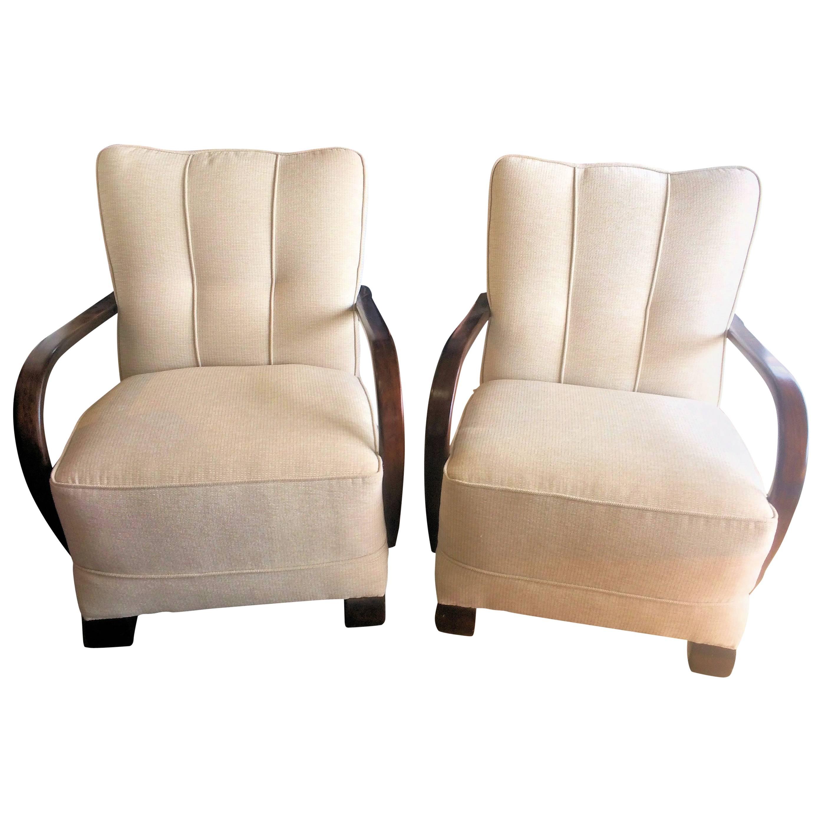 Pair of Art Deco German Armchairs