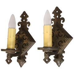 Pair of Single 1920s Spanish Revival Sconces