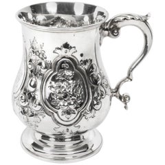 19th Century Victorian Silver Plated Mug TH & S