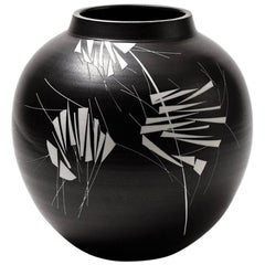 Porcelain Vase by Robert Deblander, circa 1990