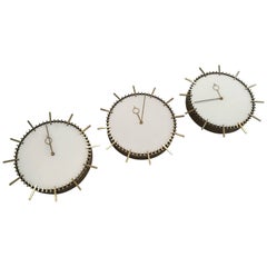 Set of Three Wall Clock by Boselli, 1950