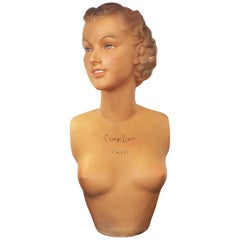 Vintage Mid-Century Mannequin Bust  Paris 