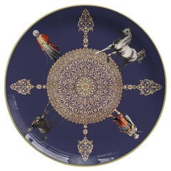 Duellanti Porcelain Dinner Plate by Vito Nesta for Les Ottomans, Made in Italy