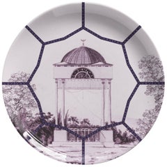 Toptaki Purple Porcelain Dinner Plate by Vito Nesta for Les Ottomans