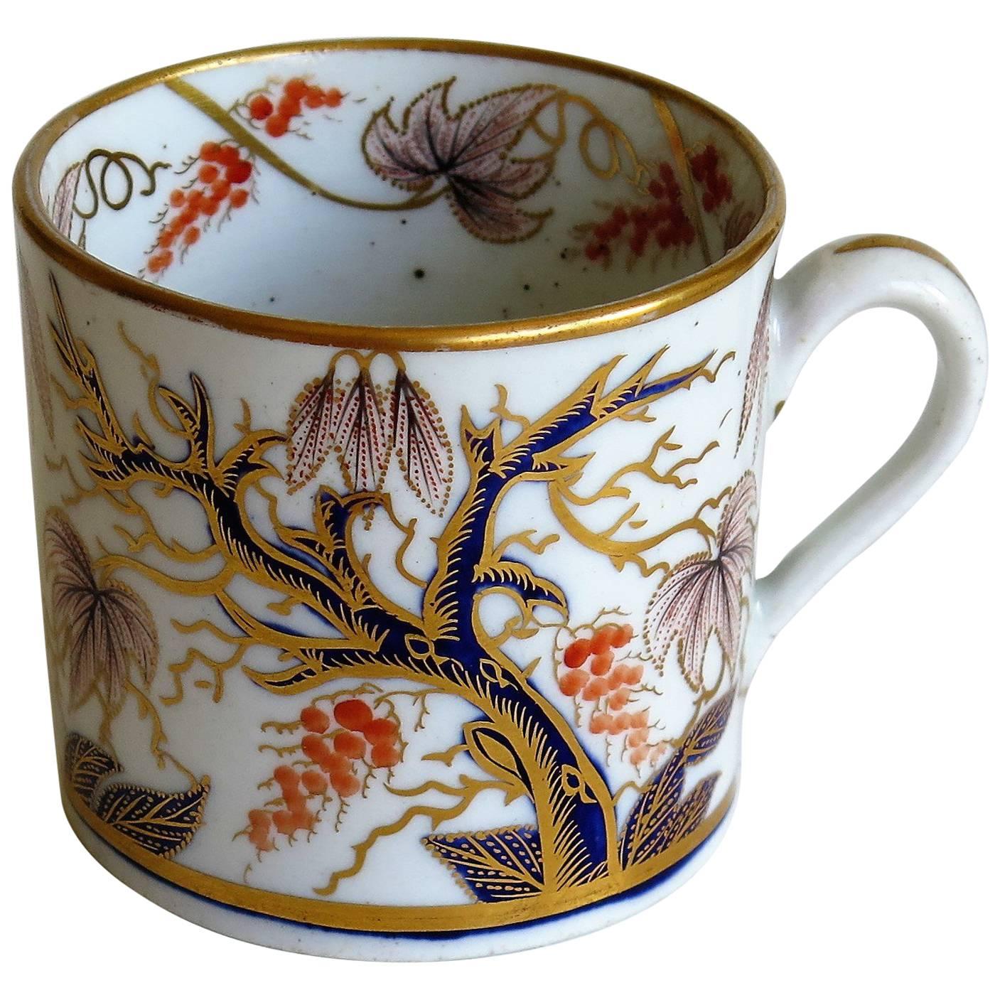Georgian Porcelain Coffee Can by New Hall Hand-Painted Pattern, Circa 1805