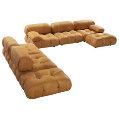 Used Mario Bellini Reupholstered 'Camaleonda' Modular Sofa in Cognac Leather