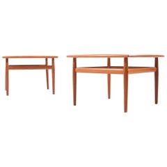 Pair of square Sofa Tables in Teak by Grete Jalk