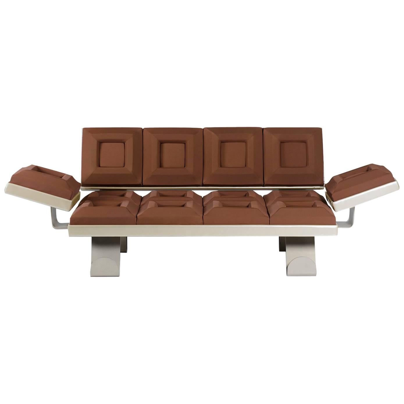 Sofa "Cioccosofa' "Handcrafted Polyurethane Differentiated Lift For Sale