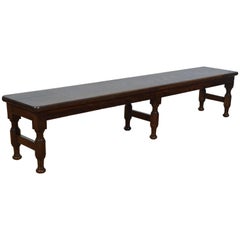 French Mid-19th Century Long Oak Bench