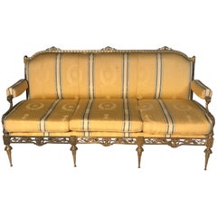 Exceptional Italian Gilt Bronze Sofa