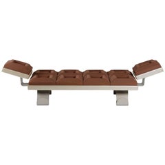 Ottoman "Cioccosofa'" Hand-Crafted Polyurethane Differentiated Lift