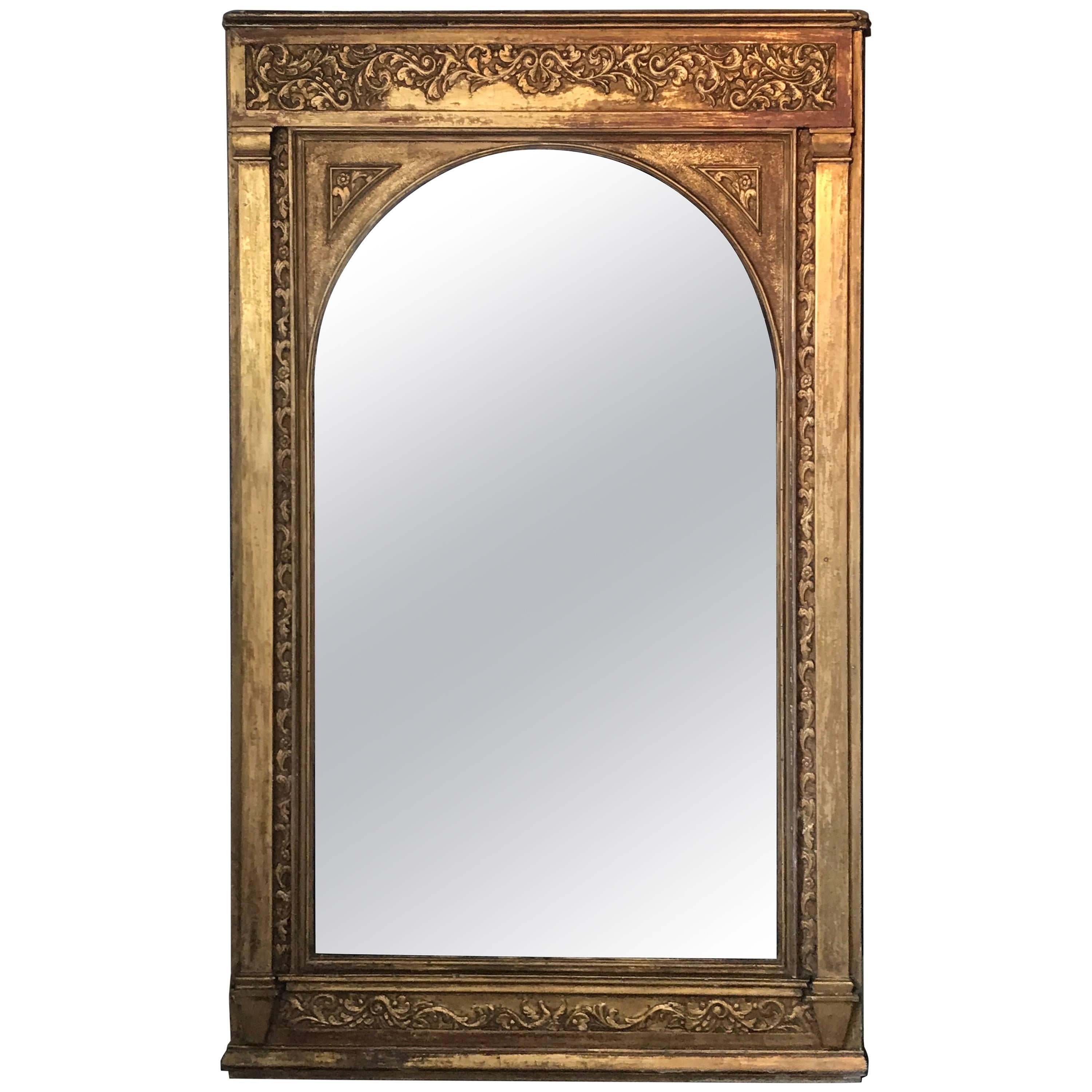 19th Century Large Gilt Mirror For Sale