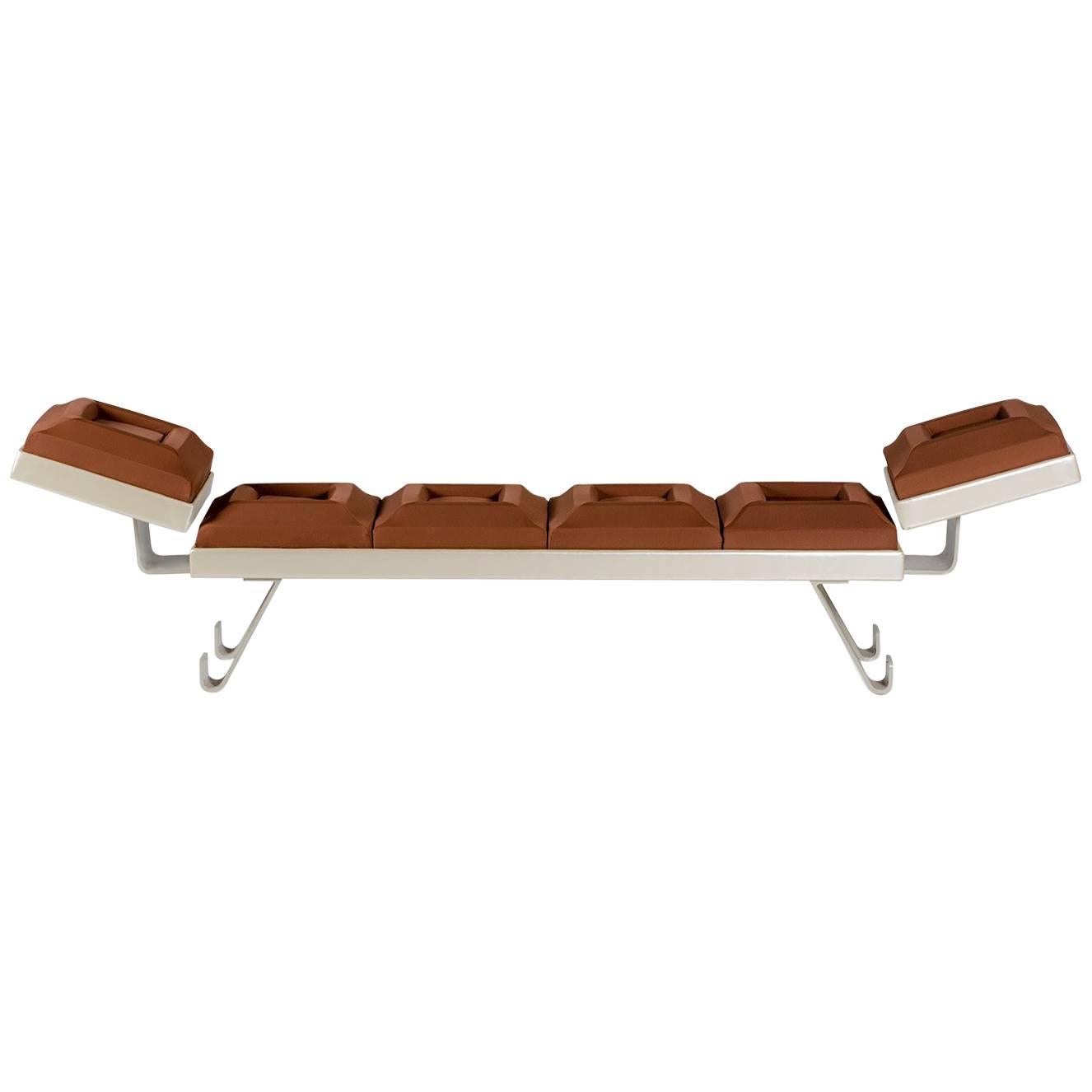 Bench "Cioccosofa'" Handcrafted Polyurethane Differentiated Lift For Sale