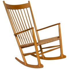 Hans Wegner J16 Beech Rocking Chair 1