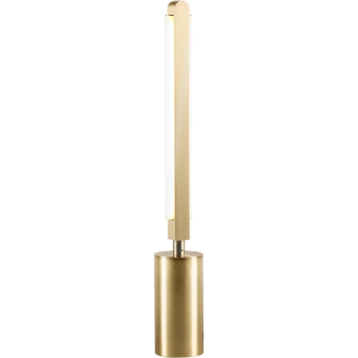 Pris Table Lamp in Satin Brass by PELLE