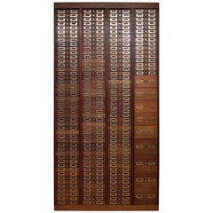 Mahogany Bank of 166 Collectors Drawers