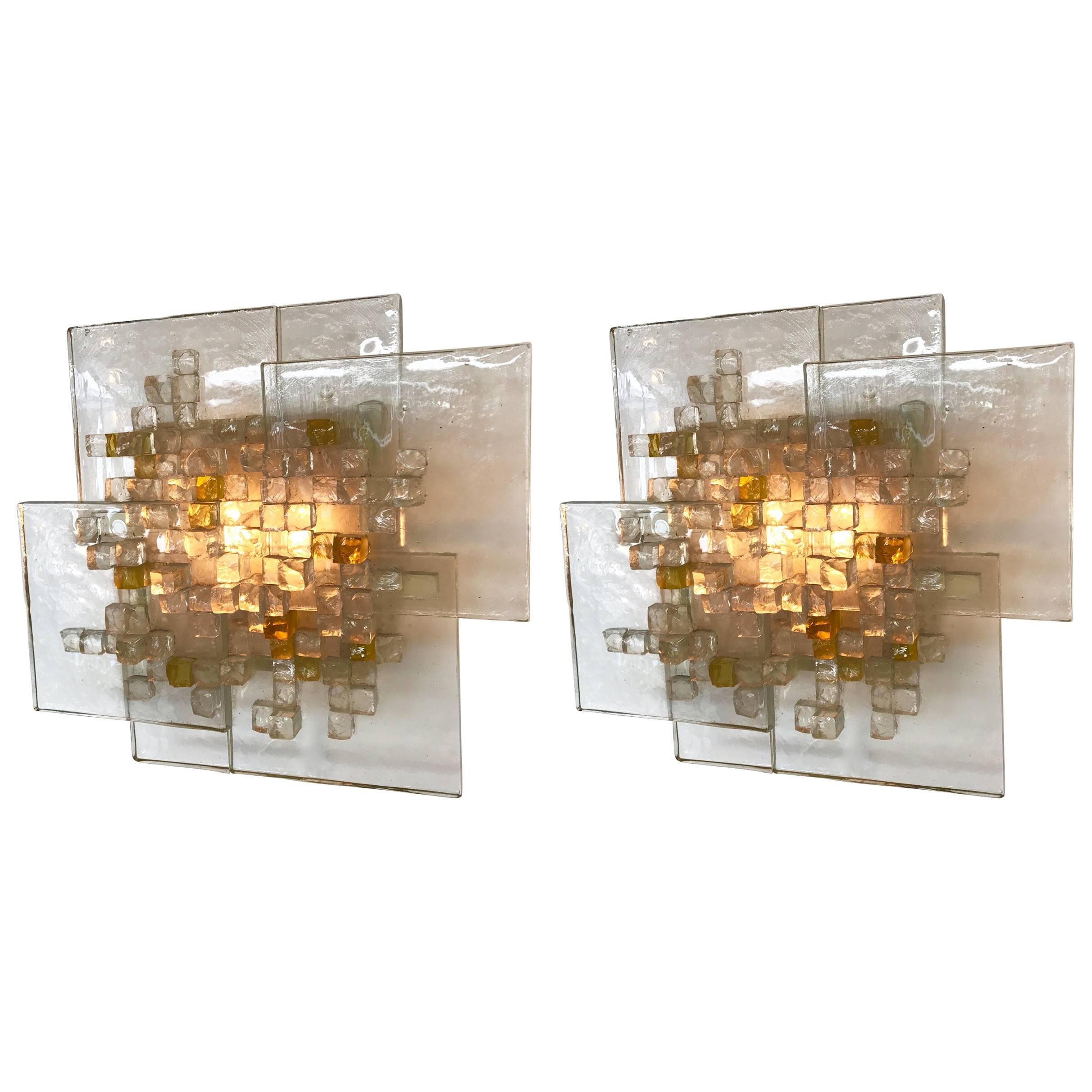 Pair of Sconces Pavo by Poliarte, Italy, 1970s