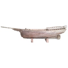 Antique Folk Art Ship Model