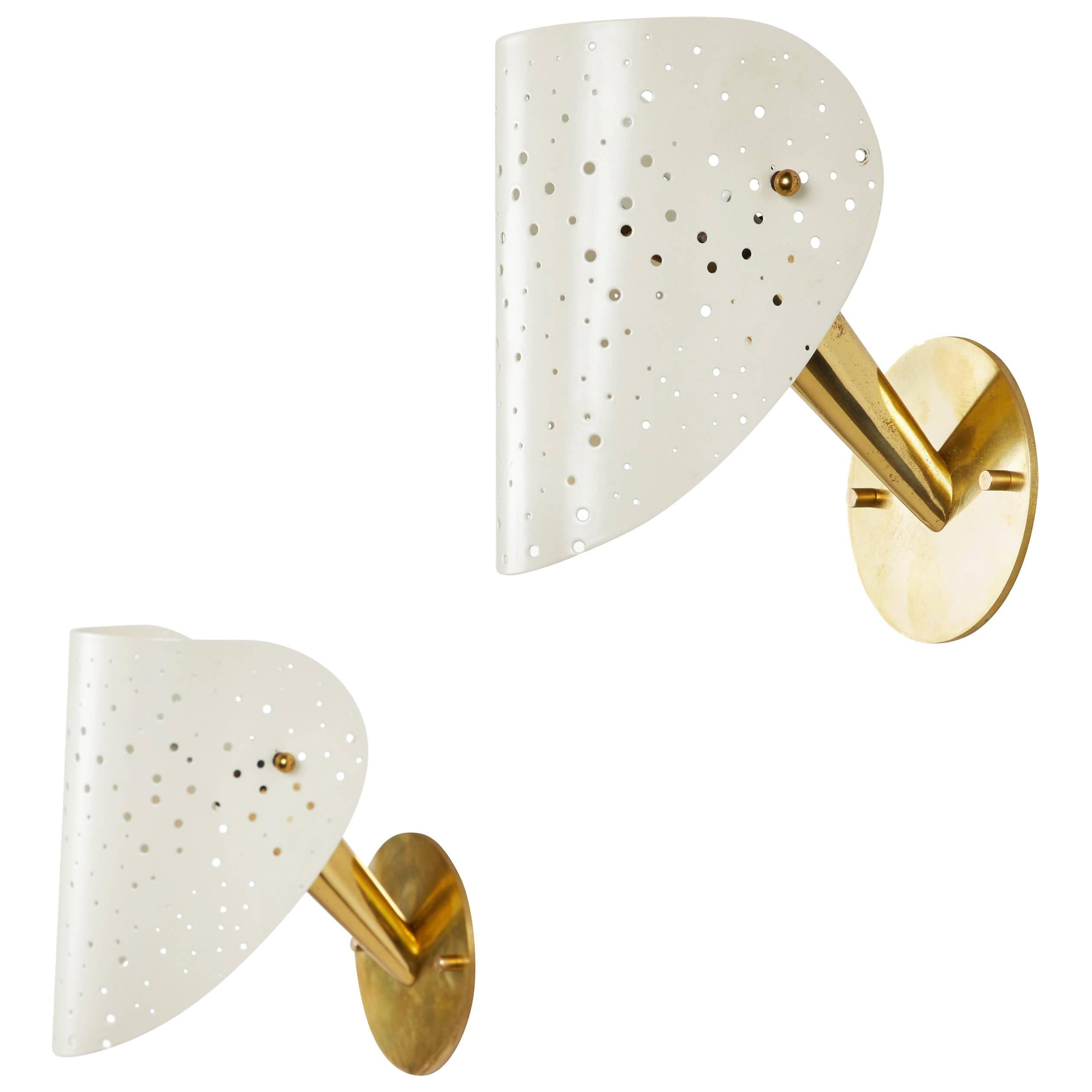 Pair of Perforated Italian Sconces
