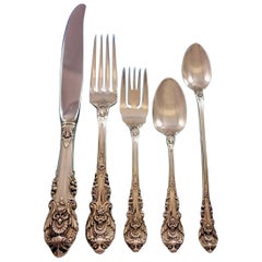 Set di posate in argento sterling Sir Christopher by Wallace Servizio da 40 pezzi per la cena