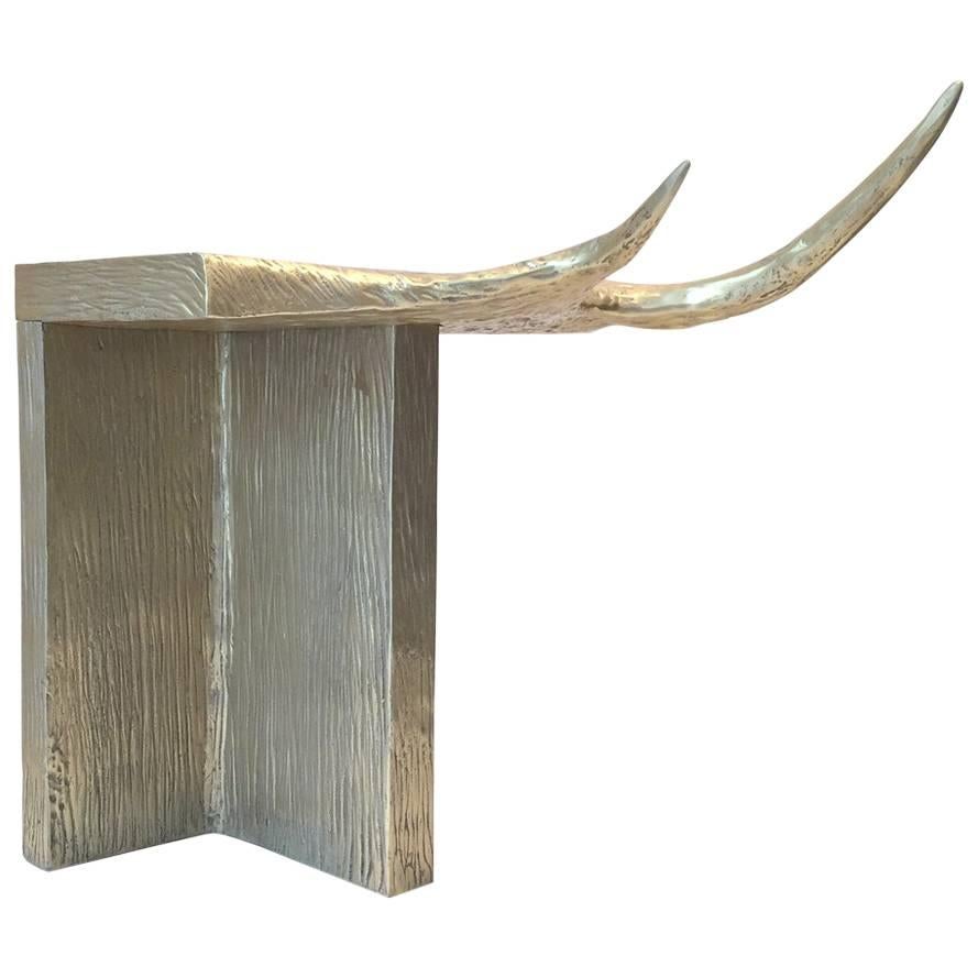 Aluminium Stag T Stool by Rick Owens For Sale