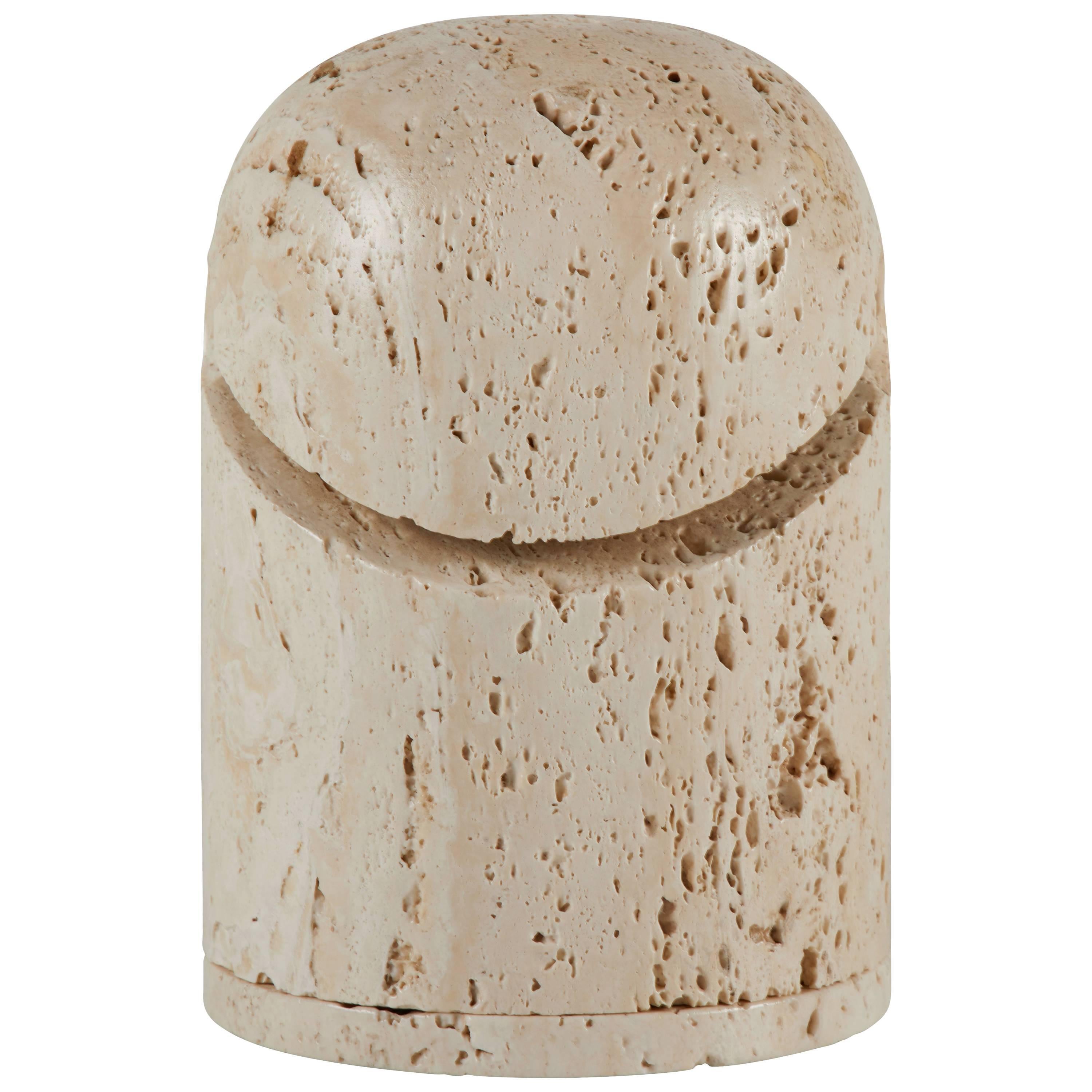 Travertine Table Lamp by Nucleo Sormani