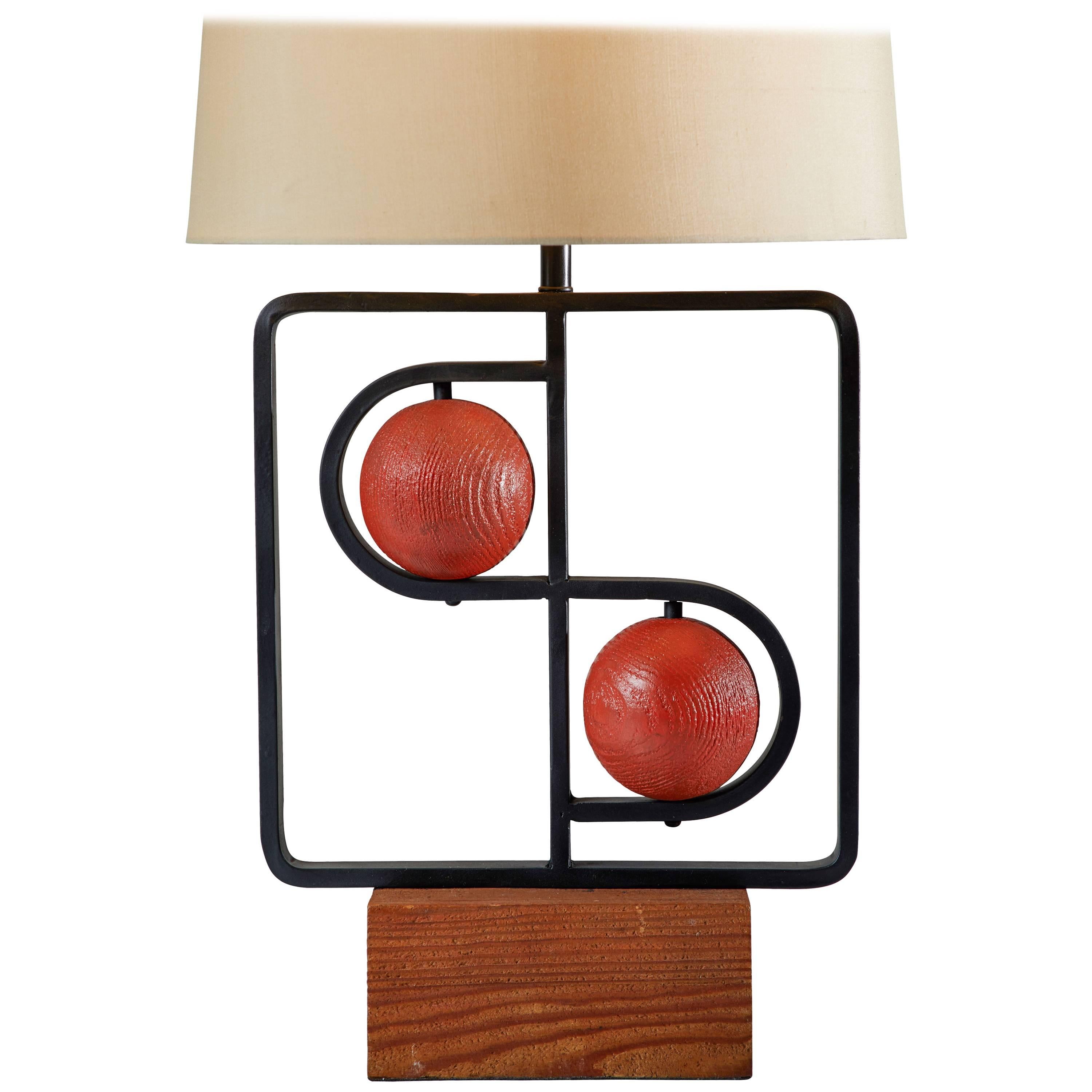"Double D" Table Lamp by Harry Lawenda for Mutual Sunset Lamp Co.