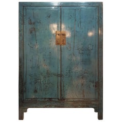 Antique Blue Cabinet