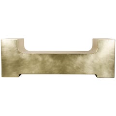 "U" Shaped Bench Brass by Robert Kuo, Limited Edition